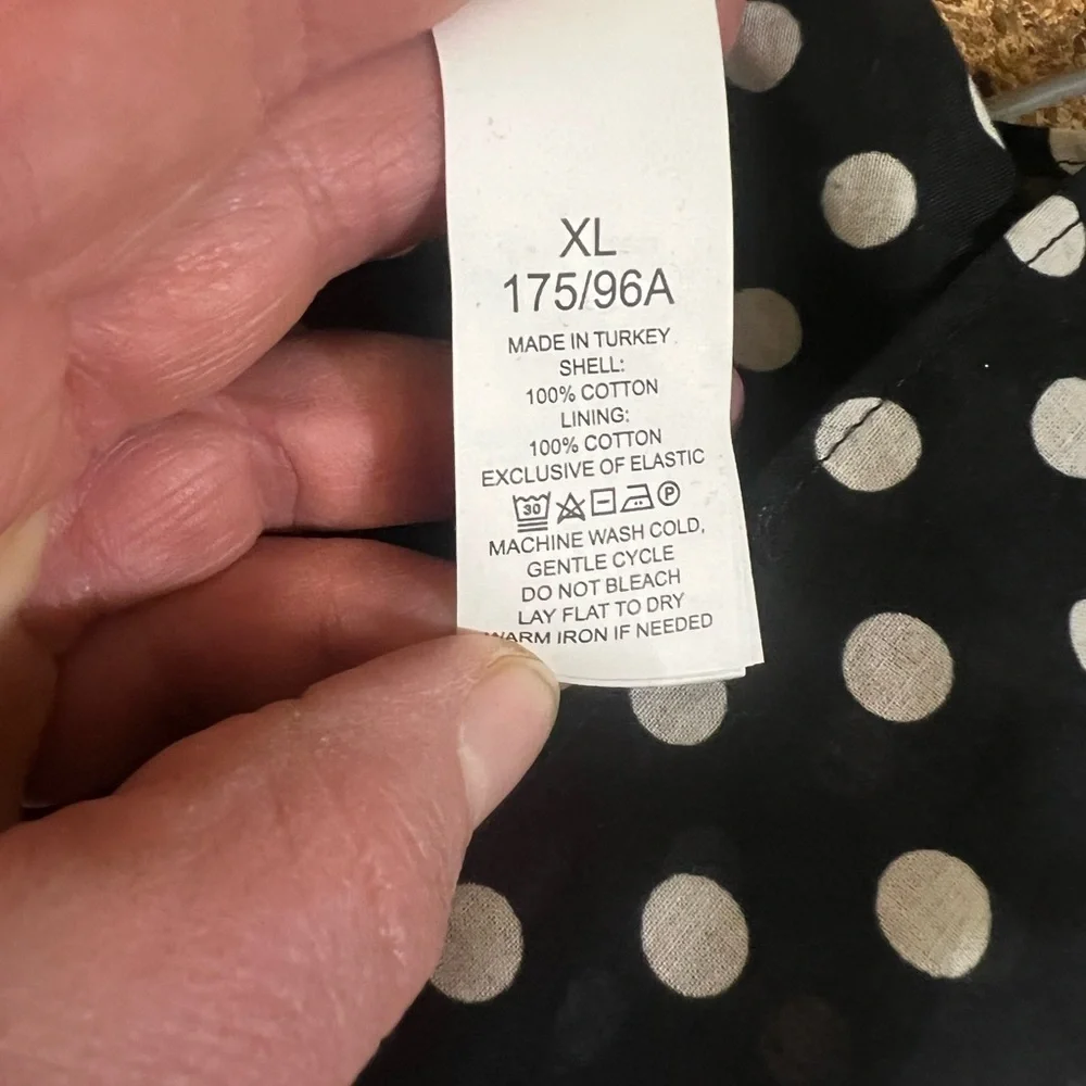 Kate Spade Black and White Polka Dot Peplum Tank XL